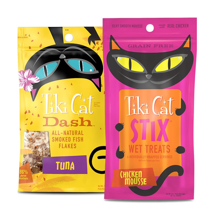 Tiki Cat™ Stix™ and Dash™ Cat Treats